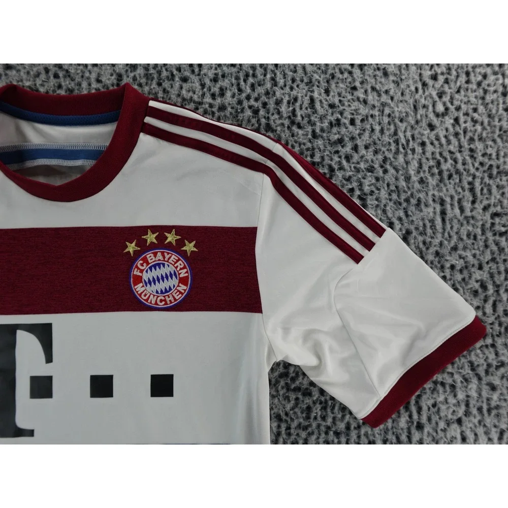 Adidas FC Bayern‎ Munich Soccer Jersey Climalite White Red Blue Men's 2014 Small